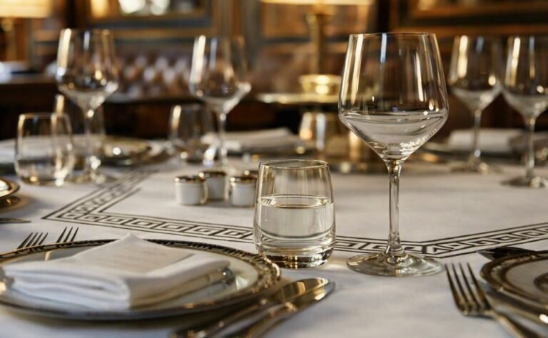 montaje de mesa restaurante
